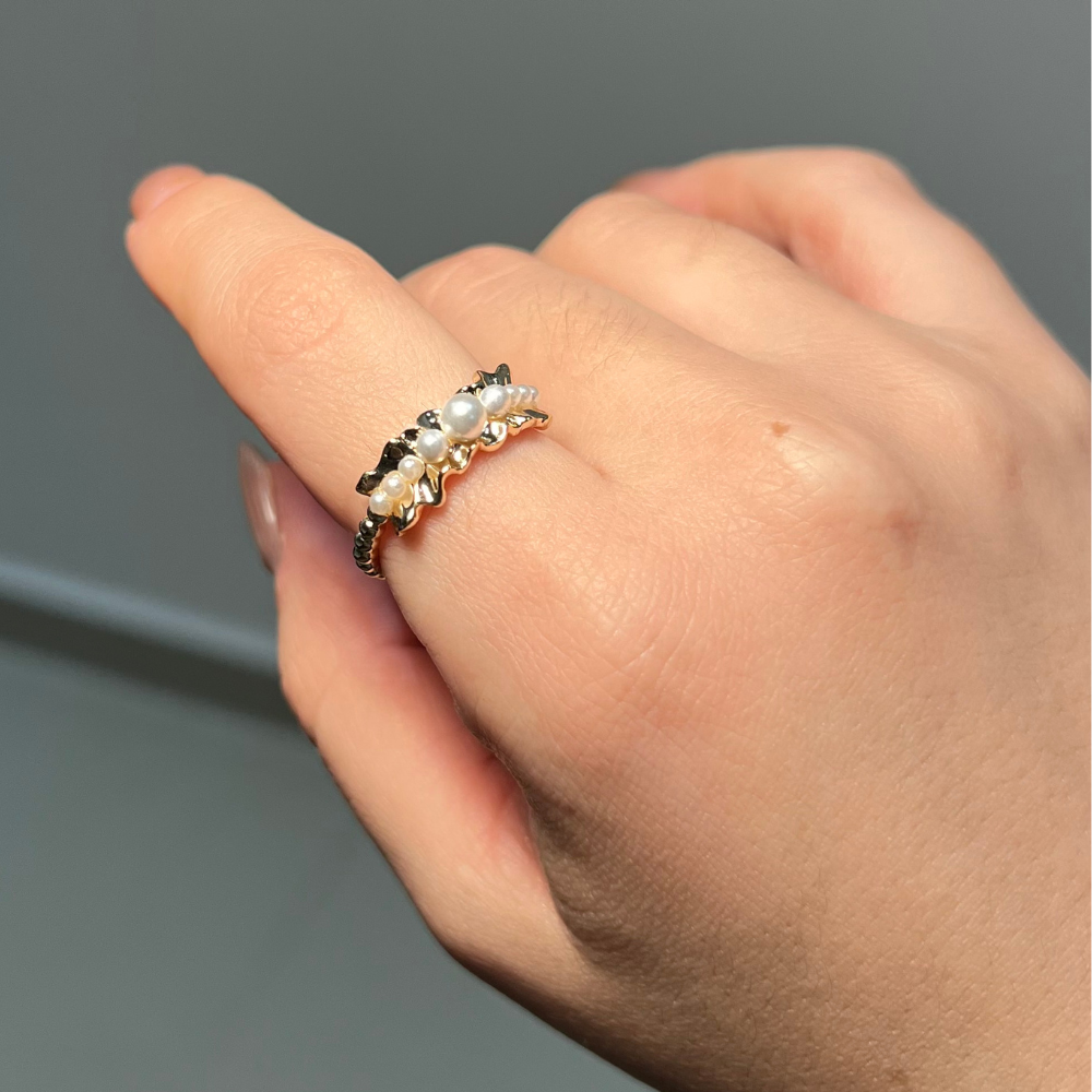 Anillo perlas