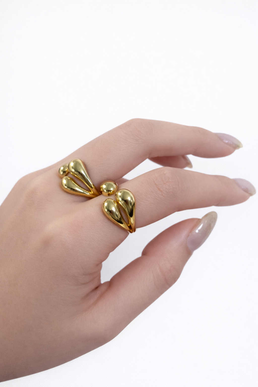 Anillo chunky entrelazado