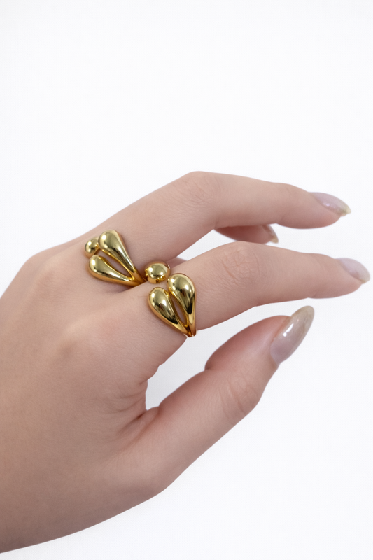 Anillo chunky entrelazado